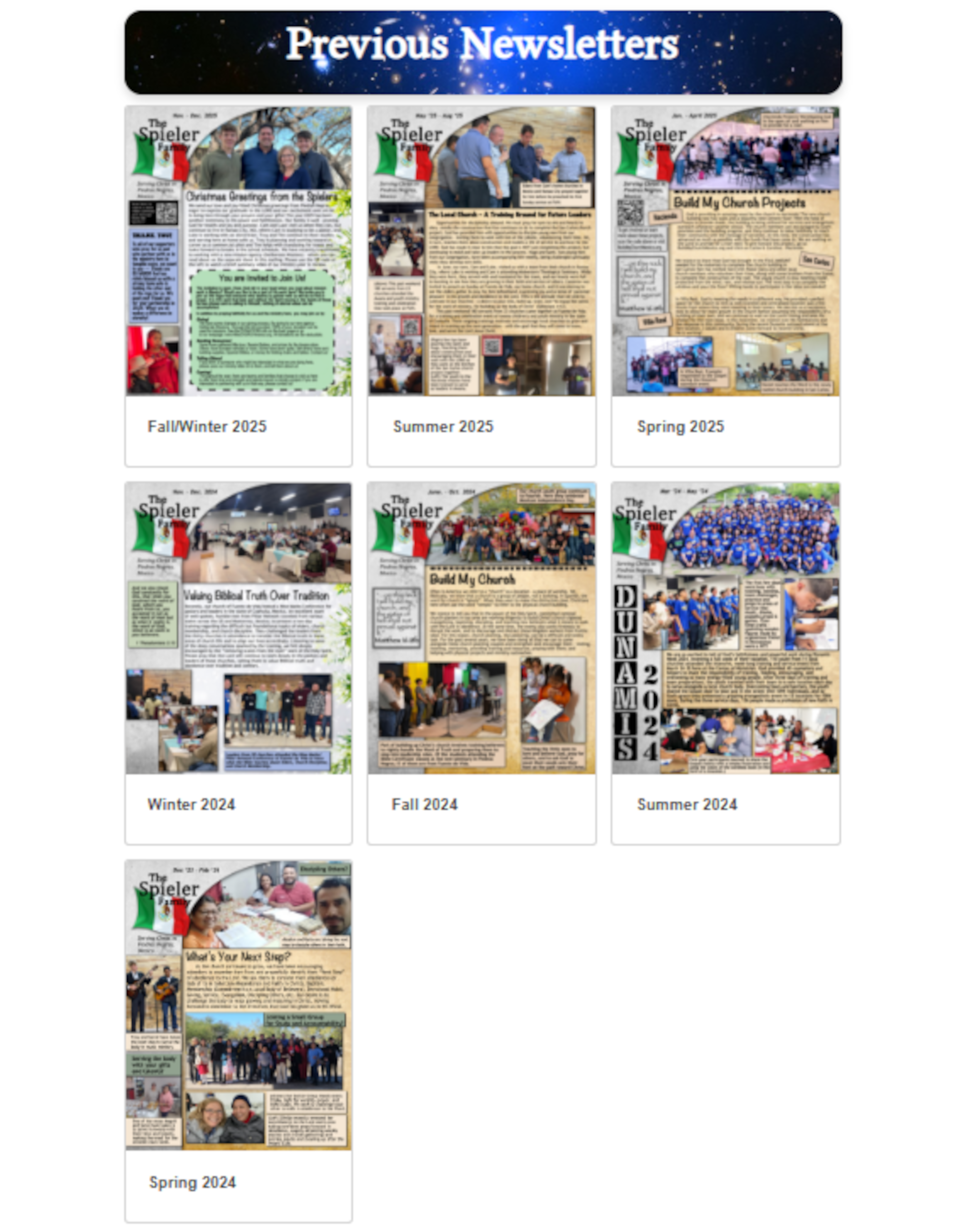 Previous Newsletters